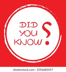 did you know text information sign
