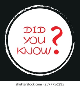 did you know text information sign