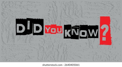 did you know text information sign