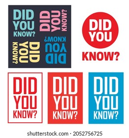 did you know vector icon