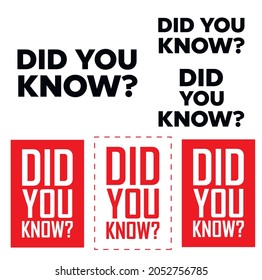 did you know vector icon