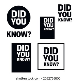 did you know vector icon