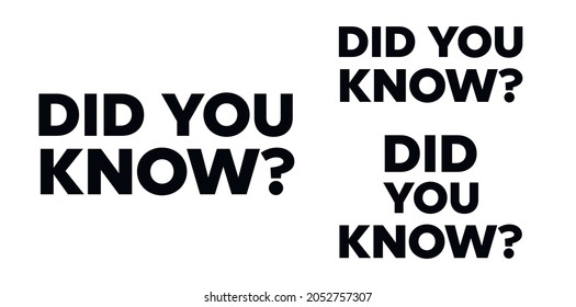 did you know vector icon