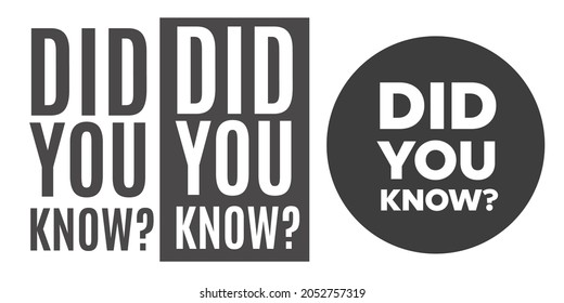 did you know vector icon