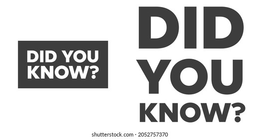 did you know vector icon