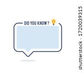 Did you know vector template post icon for Social media background, fun fact blank template fyi vector