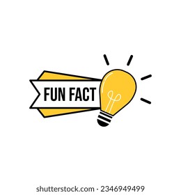 Did you know vector template post icon for social media background, fun fact blank template fyi vector with lightbulb idea