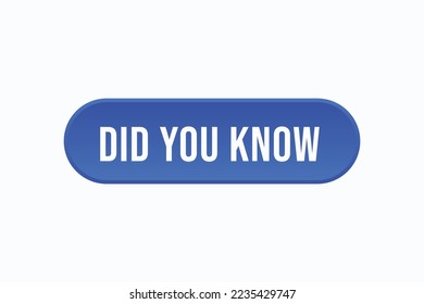 did you know vectors. sign  label speech bubble did you know
