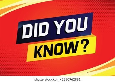 Did you know ? word concept vector illustration with 3d style, landing page, template, ui, web, mobile app, poster, banner, flyer, background, gift card, coupon, label, wallpaper