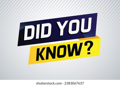 ¿Lo sabías? concepto de palabra ilustración vector con estilo 3d, página de inicio, plantilla, ui, web, aplicación móvil, afiche, banner, volante, fondo, tarjeta de regalo, cupón, etiqueta, papel tapiz