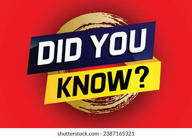 ¿Lo sabías? concepto de palabra ilustración vector con estilo 3d, página de inicio, plantilla, ui, web, aplicación móvil, afiche, banner, volante, fondo, tarjeta de regalo, cupón, etiqueta, papel tapiz