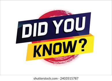 Did you know ? word concept vector illustration and 3d style, landing page, template, ui, web, mobile app, poster, banner, flyer, background, gift card, coupon, label, wallpaper
