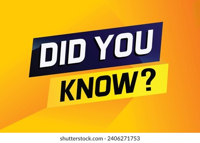 Did you know ? word concept vector illustration and 3d style, landing page, template, ui, web, mobile app, poster, banner, flyer, background, gift car
