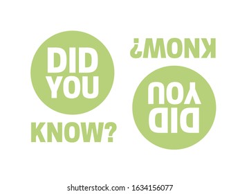 did you know words. Did You Know vector sign