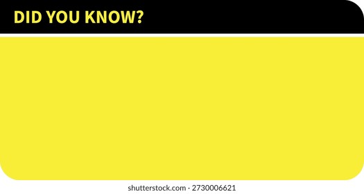 did you know yellow and black