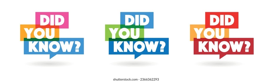 Did you know? on speech bubble