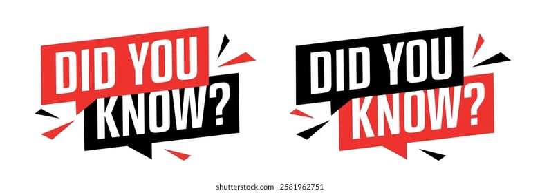 Did you know? on speech bubble