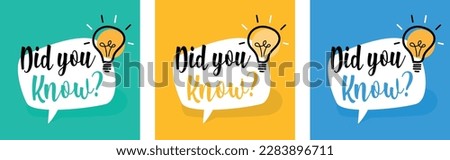 Did you know? on speech bubble [[stock_photo]] © 