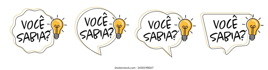 Você sabia?, did you know? in Portuguese