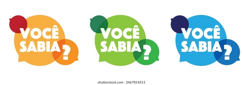 Você sabia?, did you know? in Portuguese