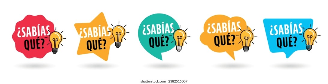 ¿Sabías que?, Did you know? in Spanish