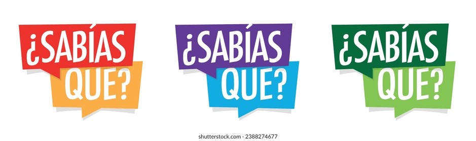 ¿Sabías que?, Did you know? in Spanish