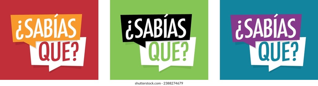 ¿Sabías que?, Did you know? in Spanish