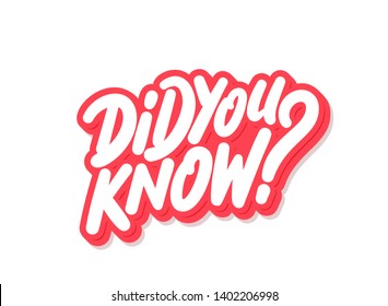 Did you know? Vector banner.