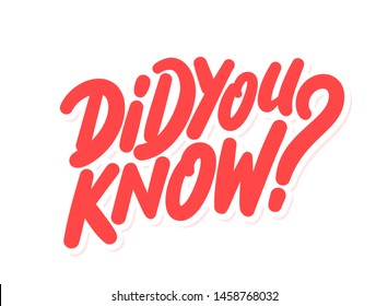 Did you know? Vector banner.