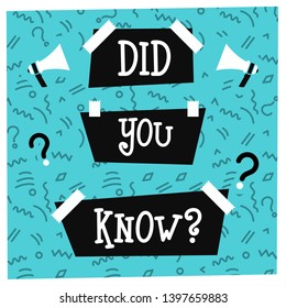 Did You Know? Vector Illustration Poster Ad.