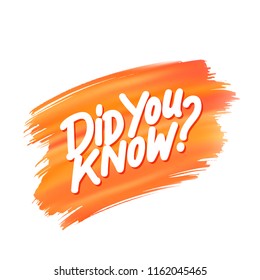 Did you know? Vector lettering.