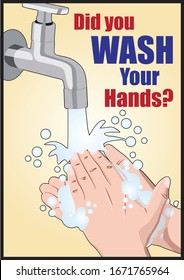 Did you wash your hands hand washing poster