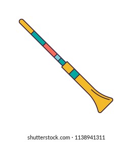 Didgeridoo icon. Cartoon didgeridoo vector icon for web design isolated on white background