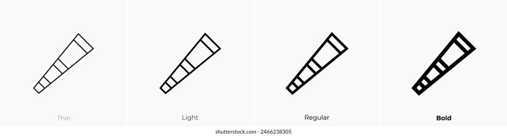 didgeridoo icon. Thin, Light Regular And Bold style design isolated on white background