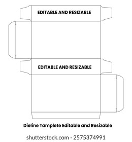 Die Box Cut, Dieline Tamplete and Die Cut Template