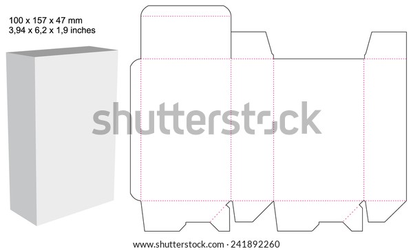 Die Box Design Vector Shape Sizes Stock Vector (Royalty Free) 241892260 ...