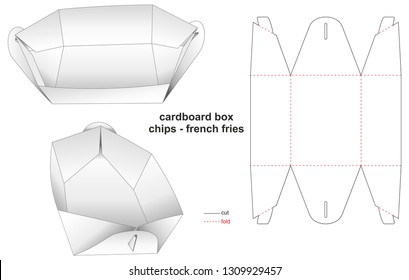 die cardboard box chips french fries