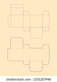 Die Cut Box , Prepared for real cardboard production , Self-assembling Folding Box. Ease of assembly, no need for glue.