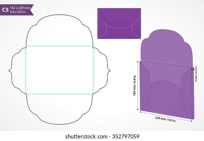 standard envelope template vector