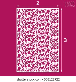 Die cut ornamental panel with lace pattern. 