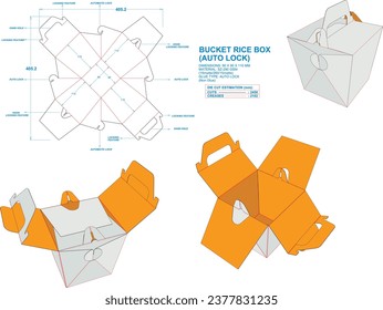 Die cut packaging. 2D TD: Real illustrations. 3D Box: illustration only. Dimension: 90x90x110 mm (File Eps scale 1:1) equipped die cut estimates prepared for production.