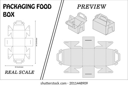 Die cut packaging food box product concept 