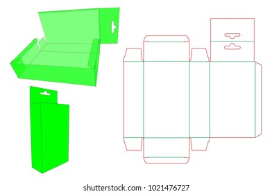 die cut template 
Straight Regular Tuck Lock with Hanging Panel