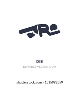 die icon on white background. Simple element illustration from Entertainment concept. die icon symbol design.