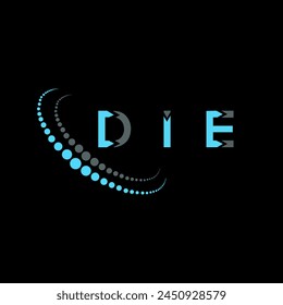 DIE letter logo abstract design. DIE unique design. DIE.
