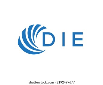 Diseño del logo de la carta DIE sobre fondo blanco. El concepto del logo de la carta de círculo creativa DIE. Diseño de letras DIE.
