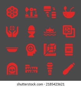 die web icons. Berry and Derrick, Coconut and Background symbol, vector signs