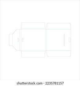 Die-cut mold, packaging template, box sketch, lazer cut model