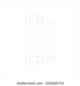 Die-cut mold, packaging template! Paper box template, sketch box