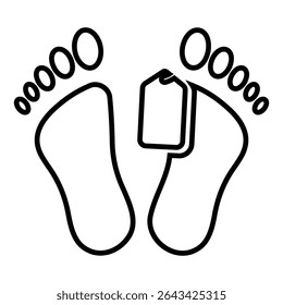 ícone de linha morta design. símbolo de contorno preto fino morto ilustração vetorial. ícone de traçado editável no plano de fundo transparente.